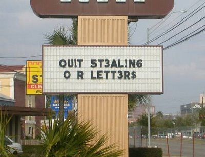 stealing letters